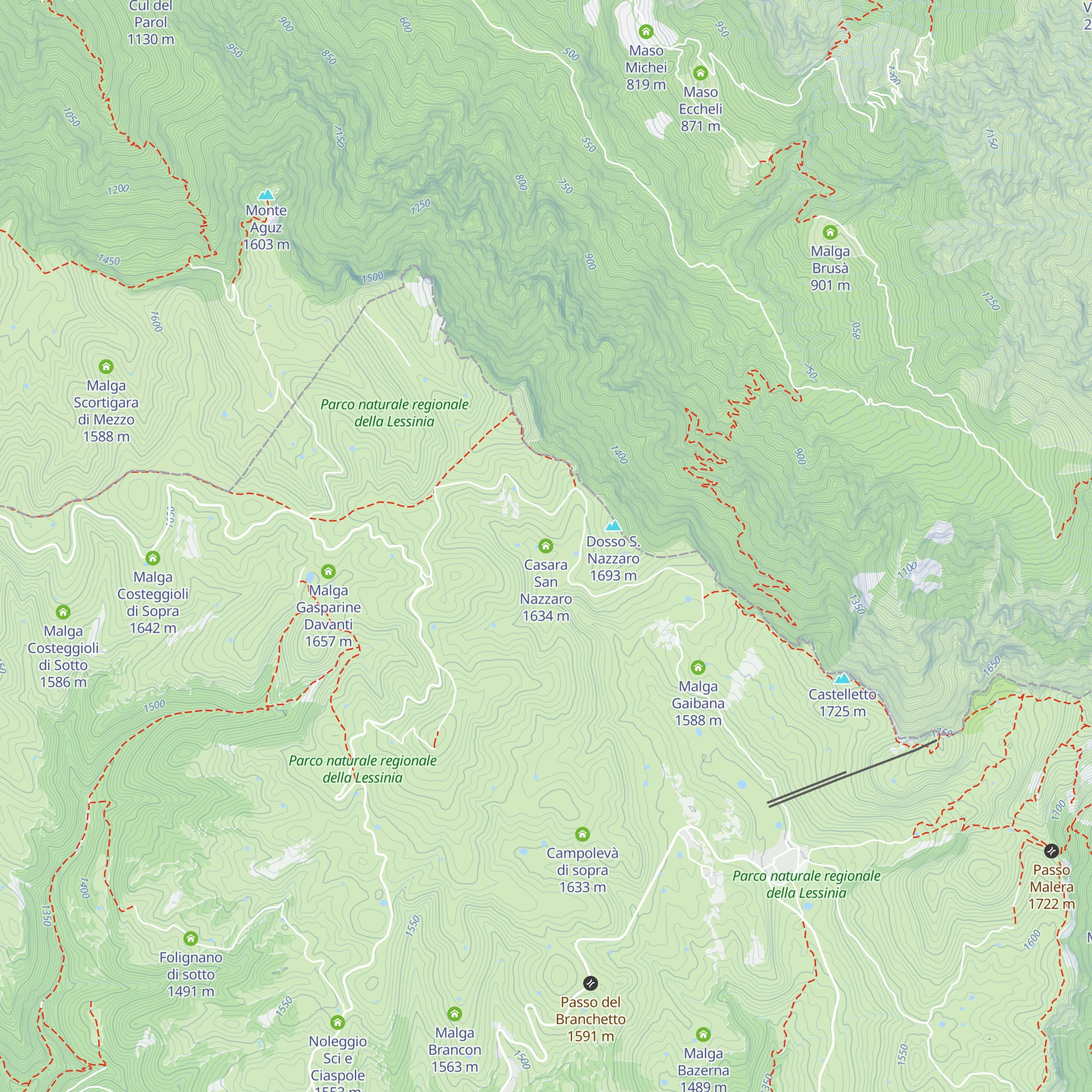 Casara San Nazzaro map