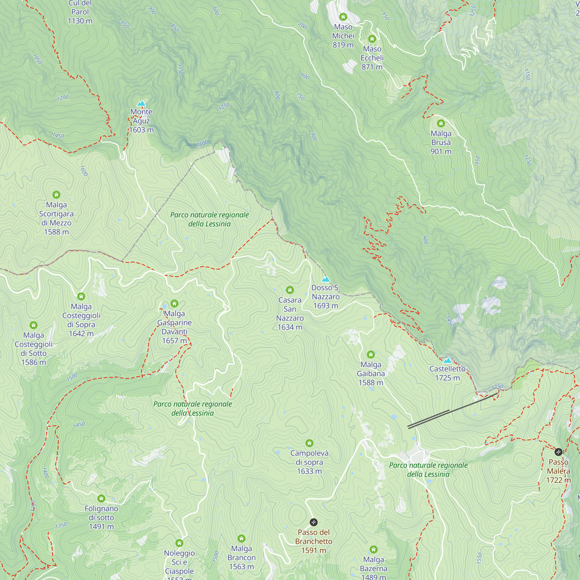 Casara San Nazzaro map