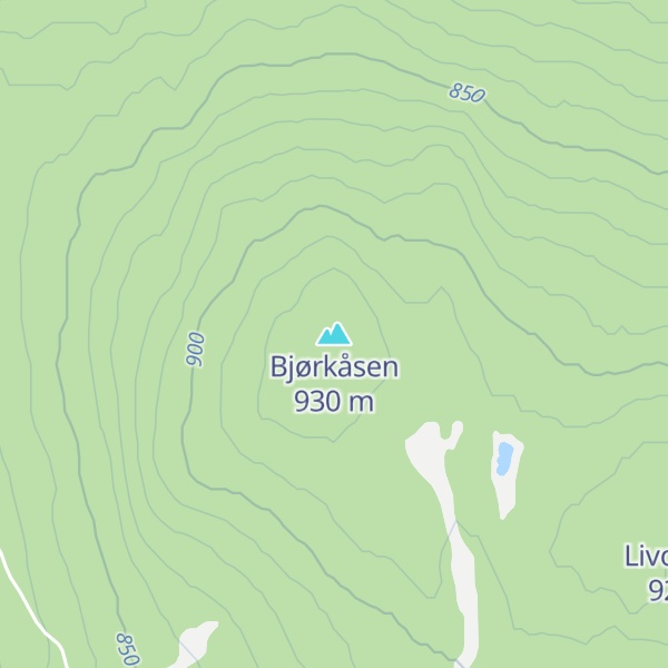 Map of Bjørkåsen