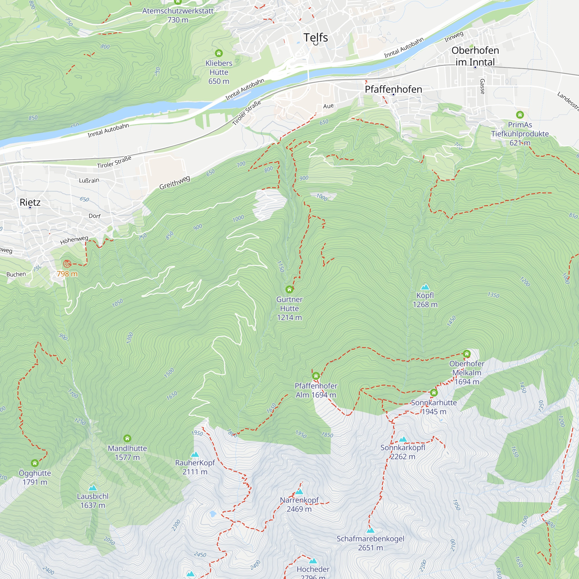 Gurtner Hütte map