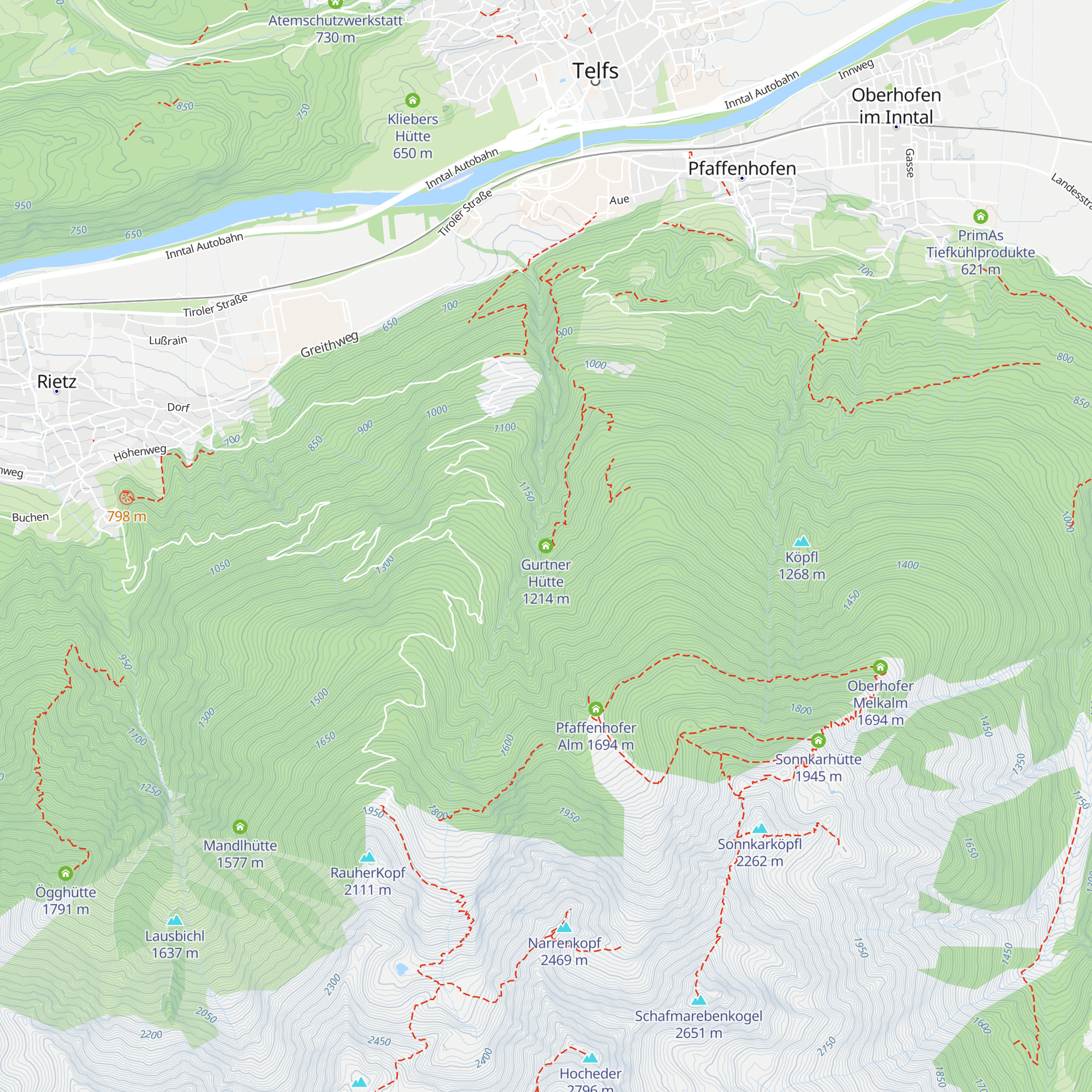 Gurtner Hütte map