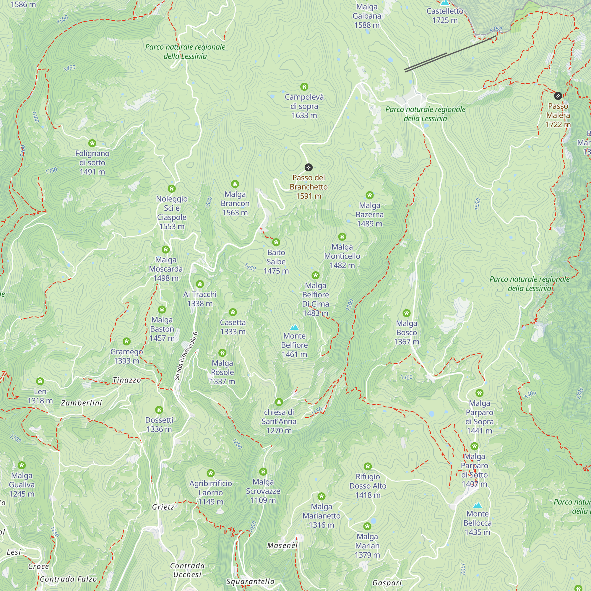 Malga Belfiore di Sotto map