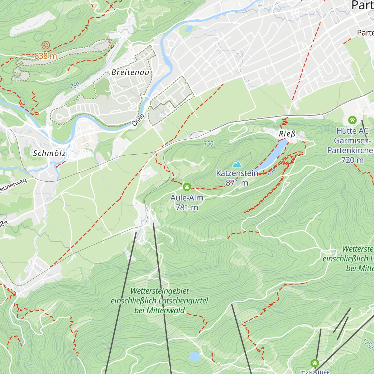 Aule-Alm map
