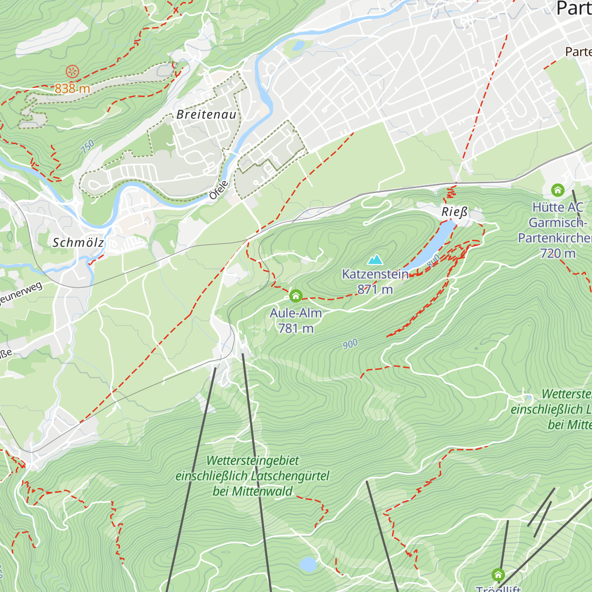 Aule-Alm map