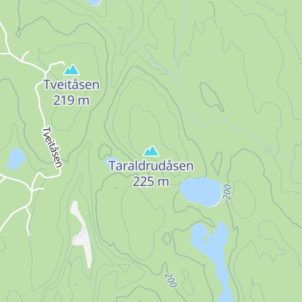 Map of Taraldrudåsen