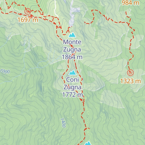 Map of Coni Zugna