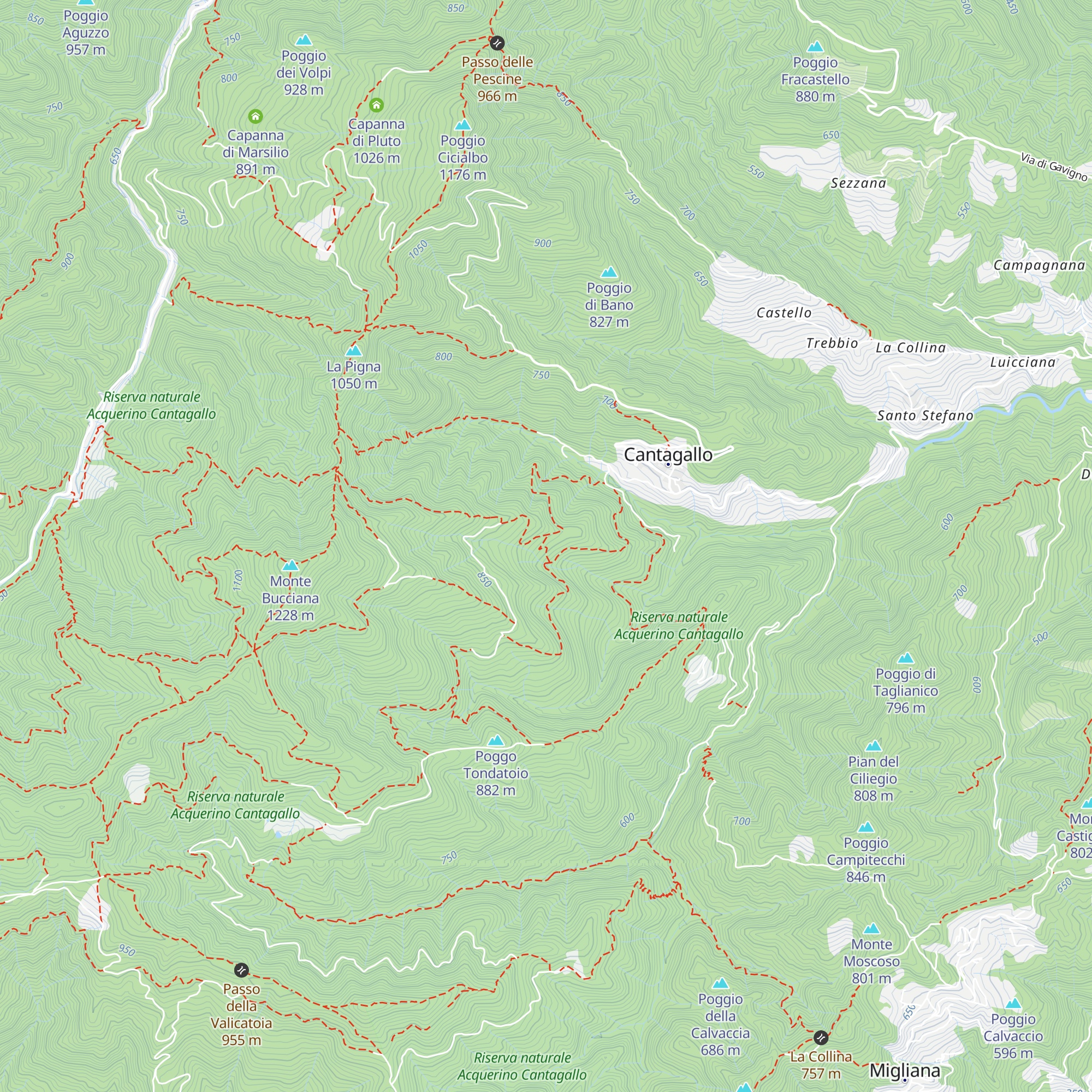 Rifugio Le Cannicciaie map