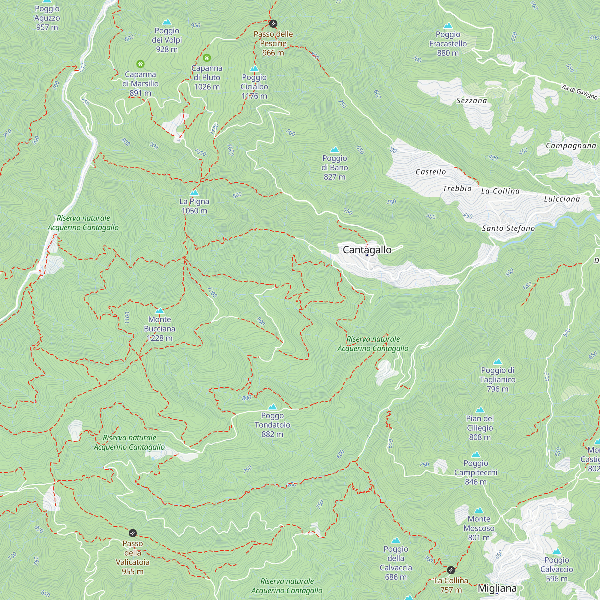 Rifugio Le Cannicciaie map