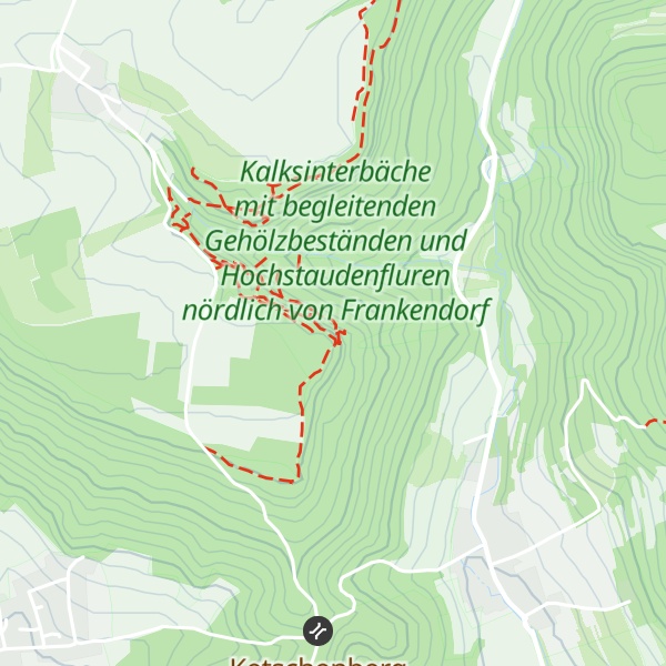 Map of Frankendorfer Klettergarten - Kreuzerwand/Kalkofen