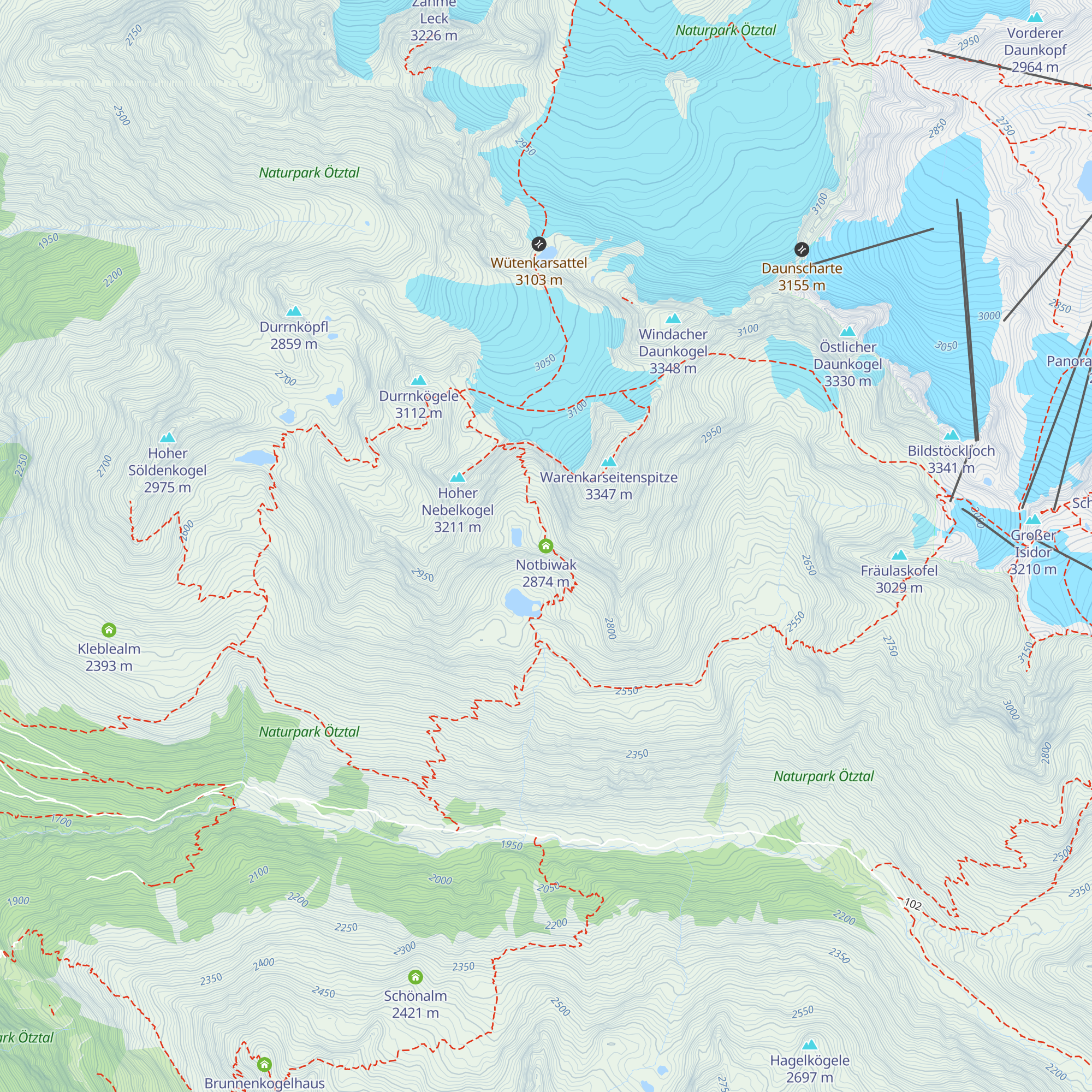 Notbiwak map