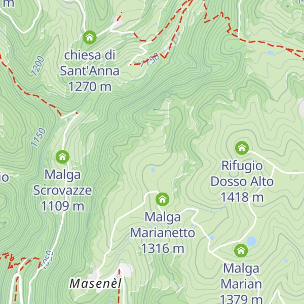 Map of Malga Pascoli