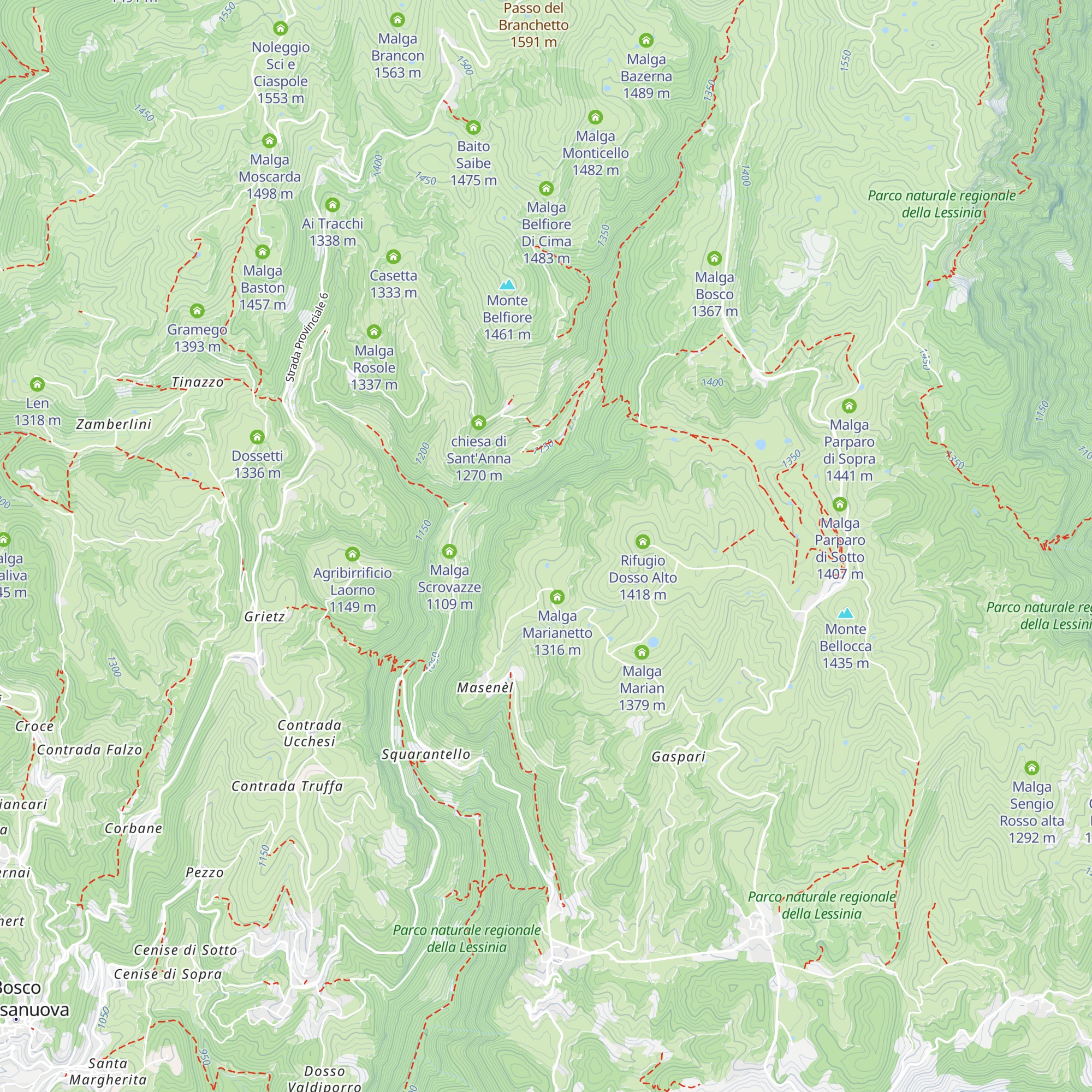 Malga Pascoli map