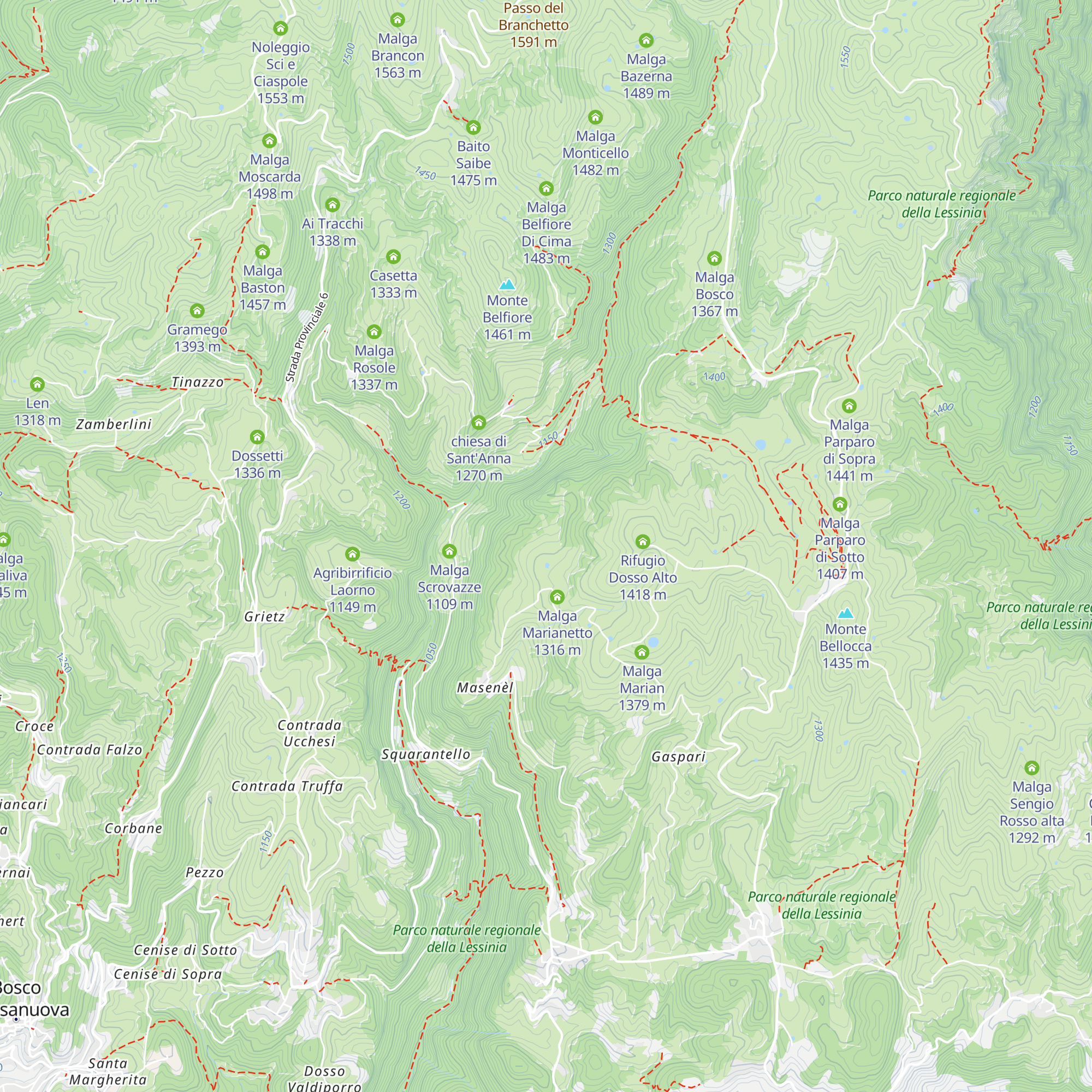Malga Pascoli map