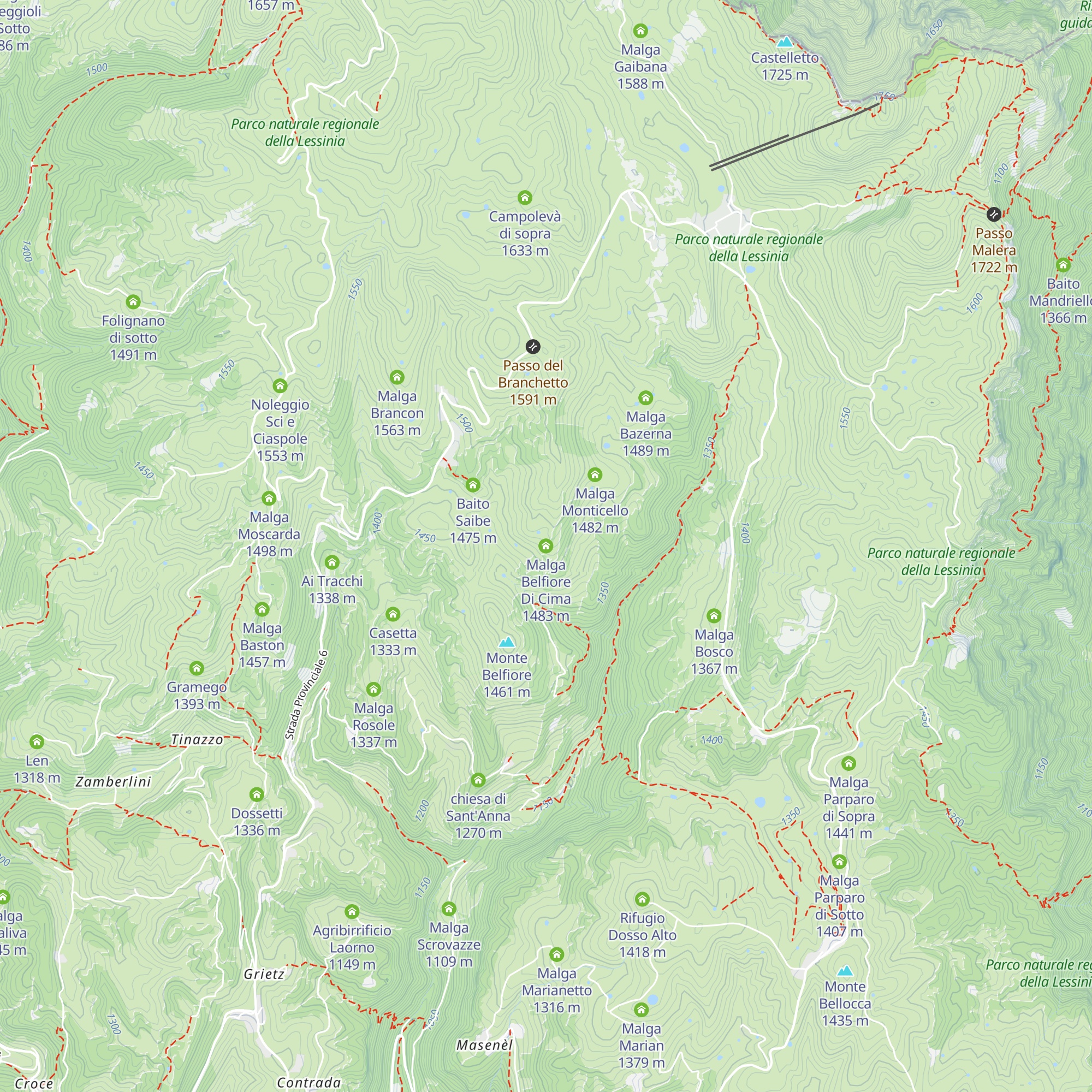 Malga Belfiore Di Cima map