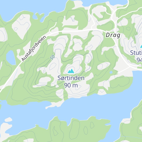 Map of Sørtinden