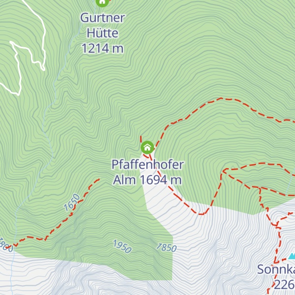 Map of Pfaffenhofer Alm