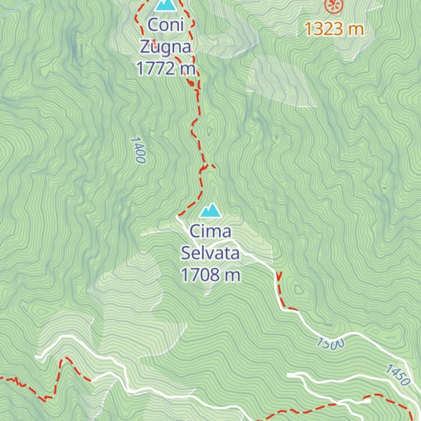 Map of Cima Selvata
