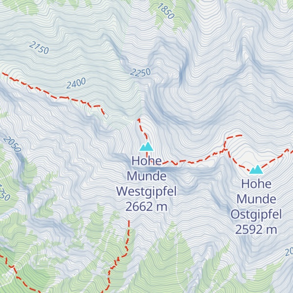 Map of Hohe Munde Westgipfel