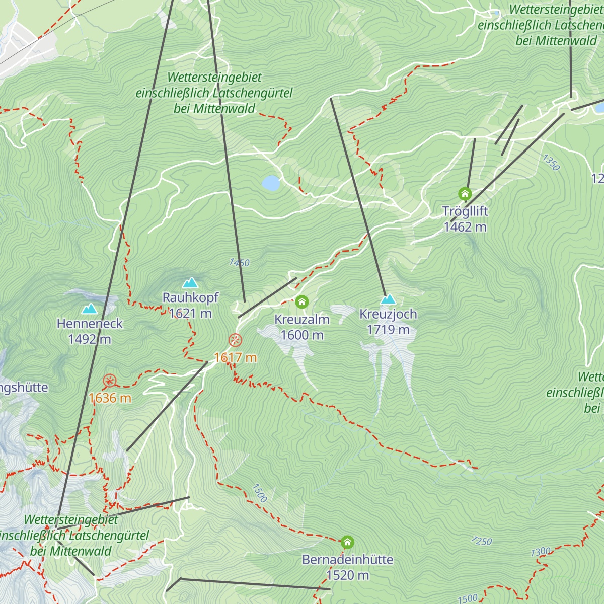 Kreuzalm map