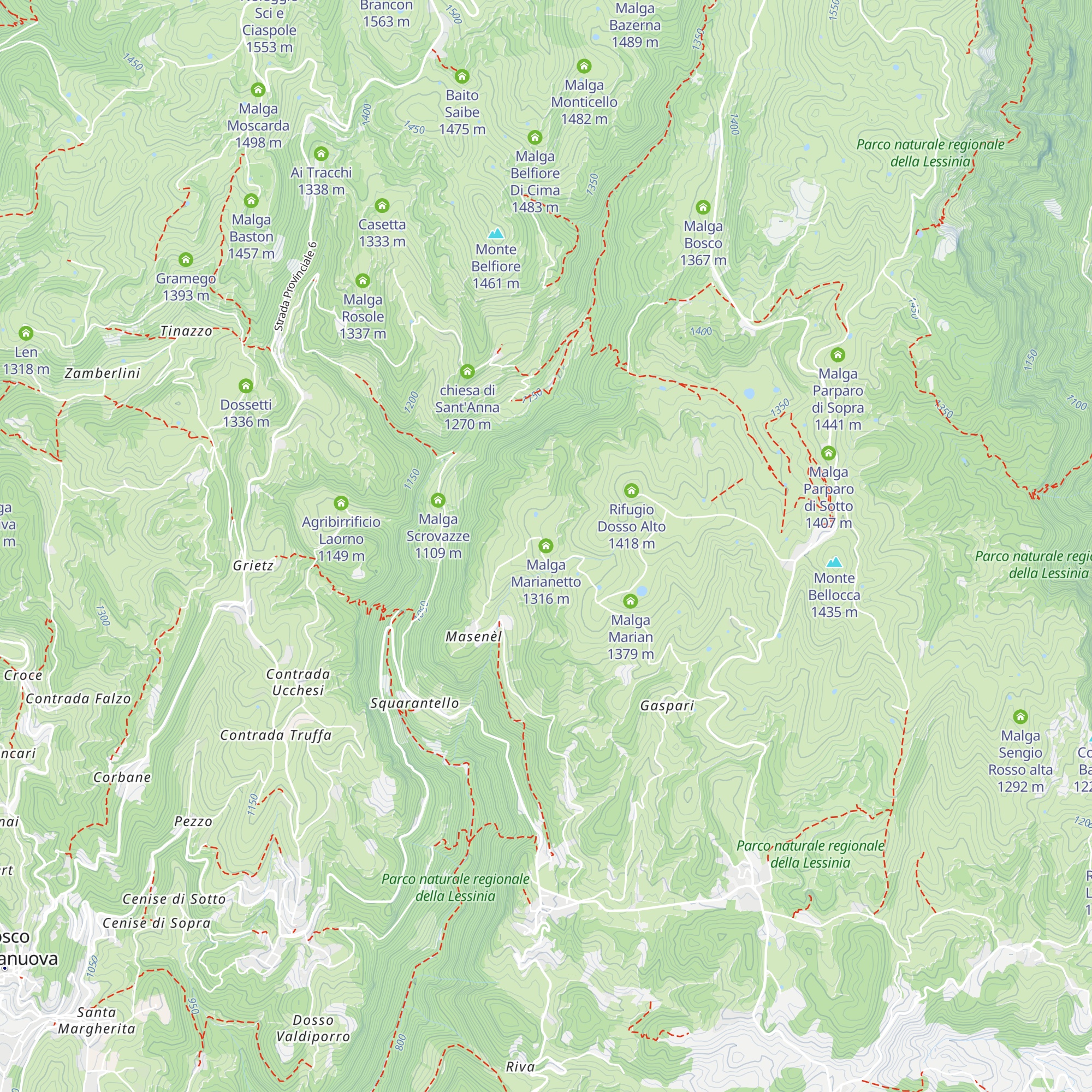 Malga Marianetto map