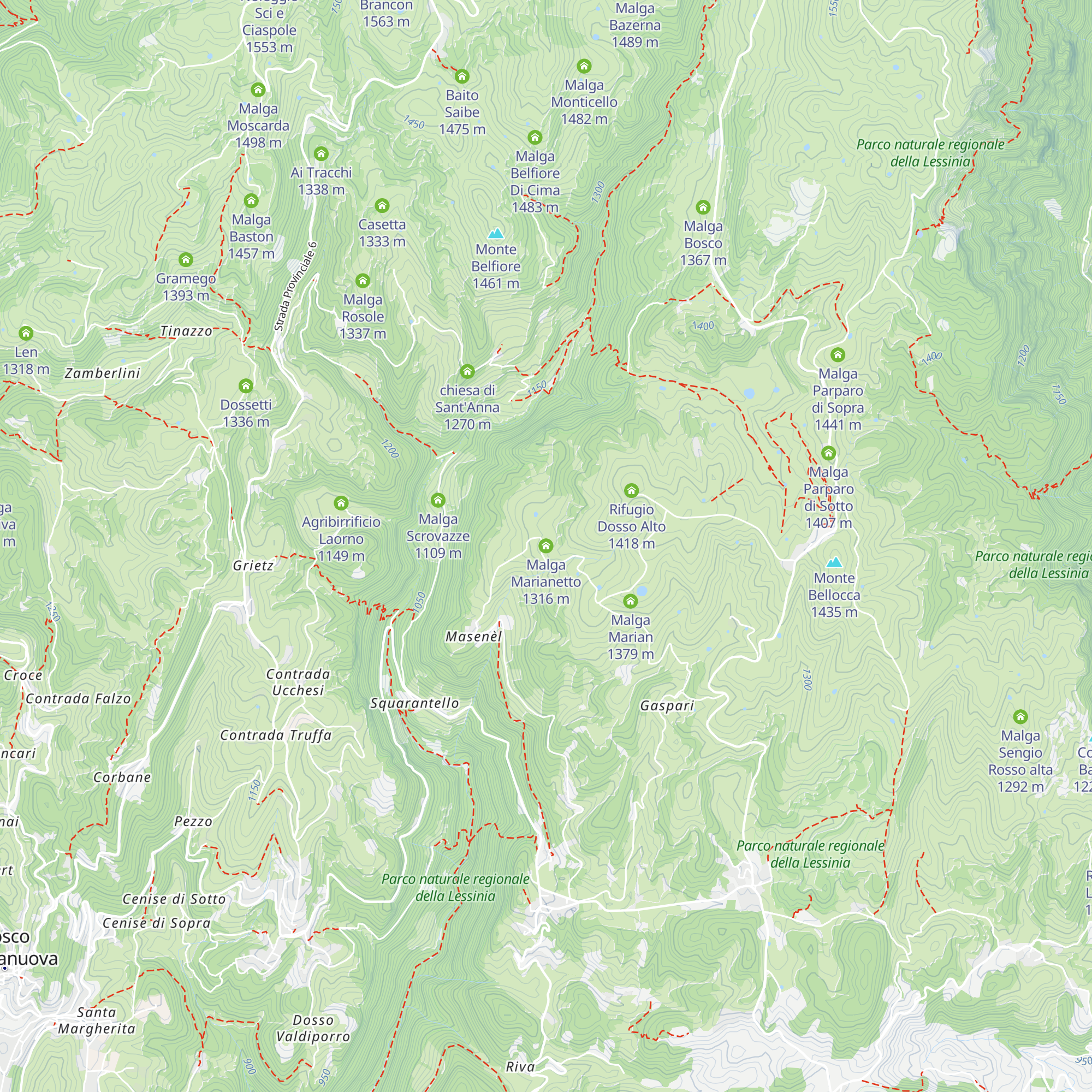Malga Marianetto map