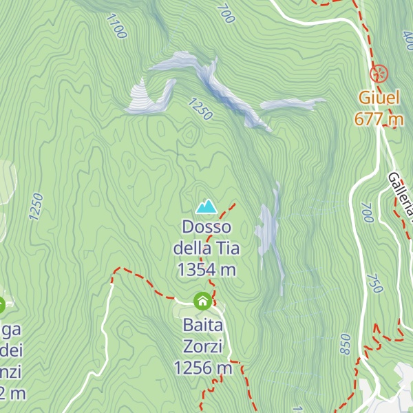 Map of Dosso della Tia