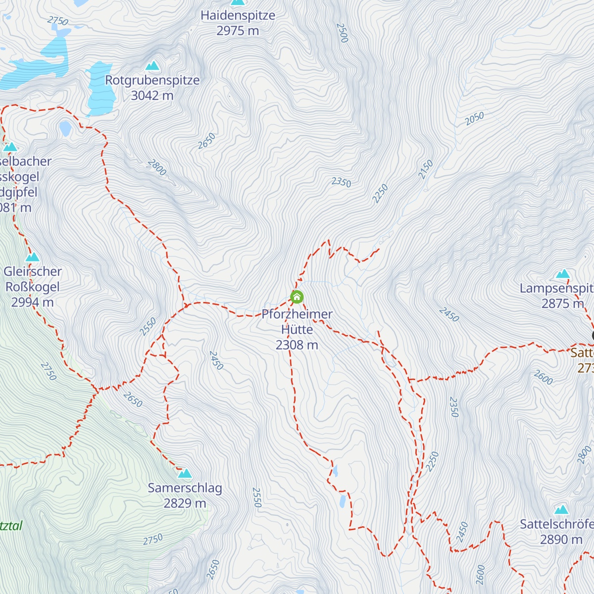 Pforzheimer Hütte map