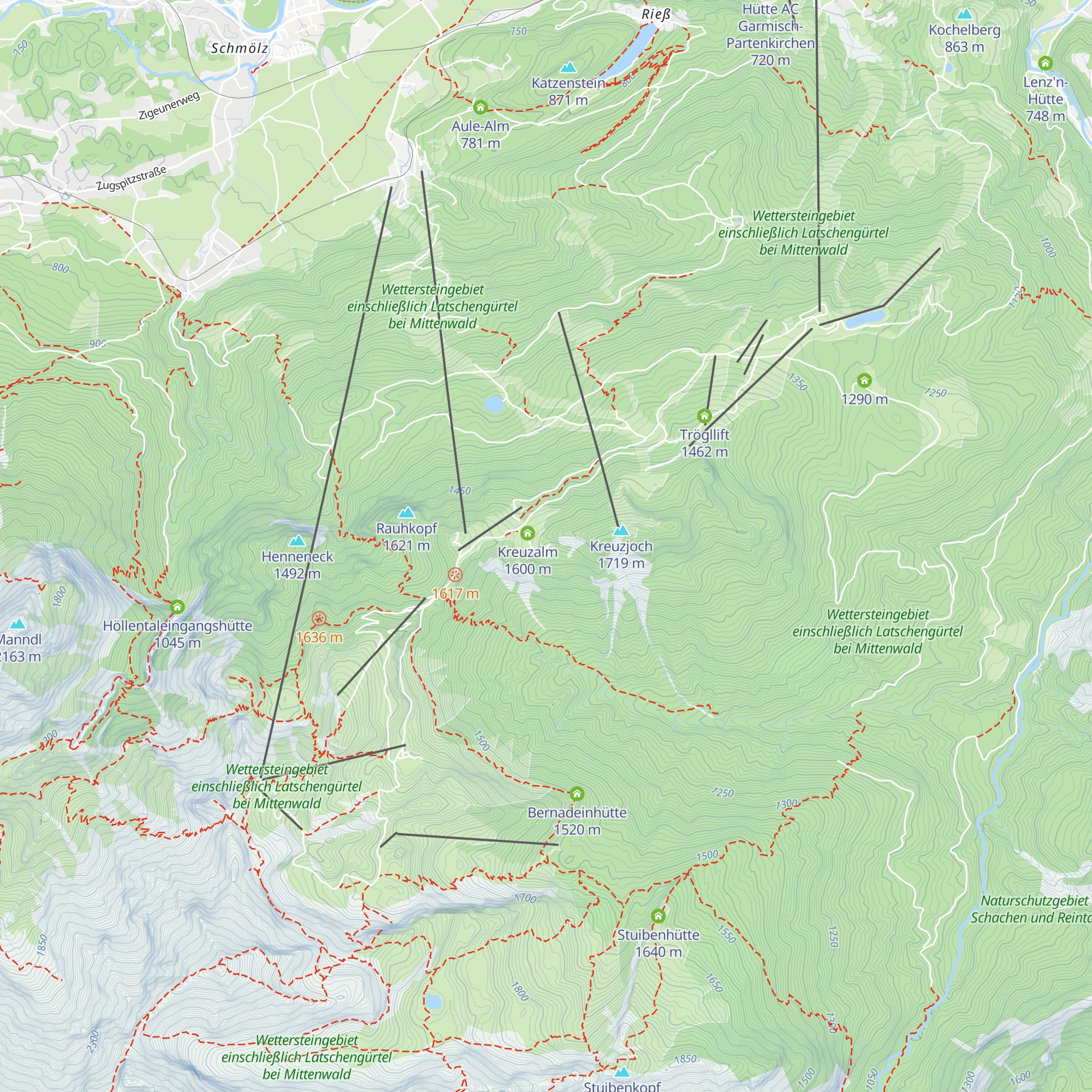 Kreuzjochhaus map