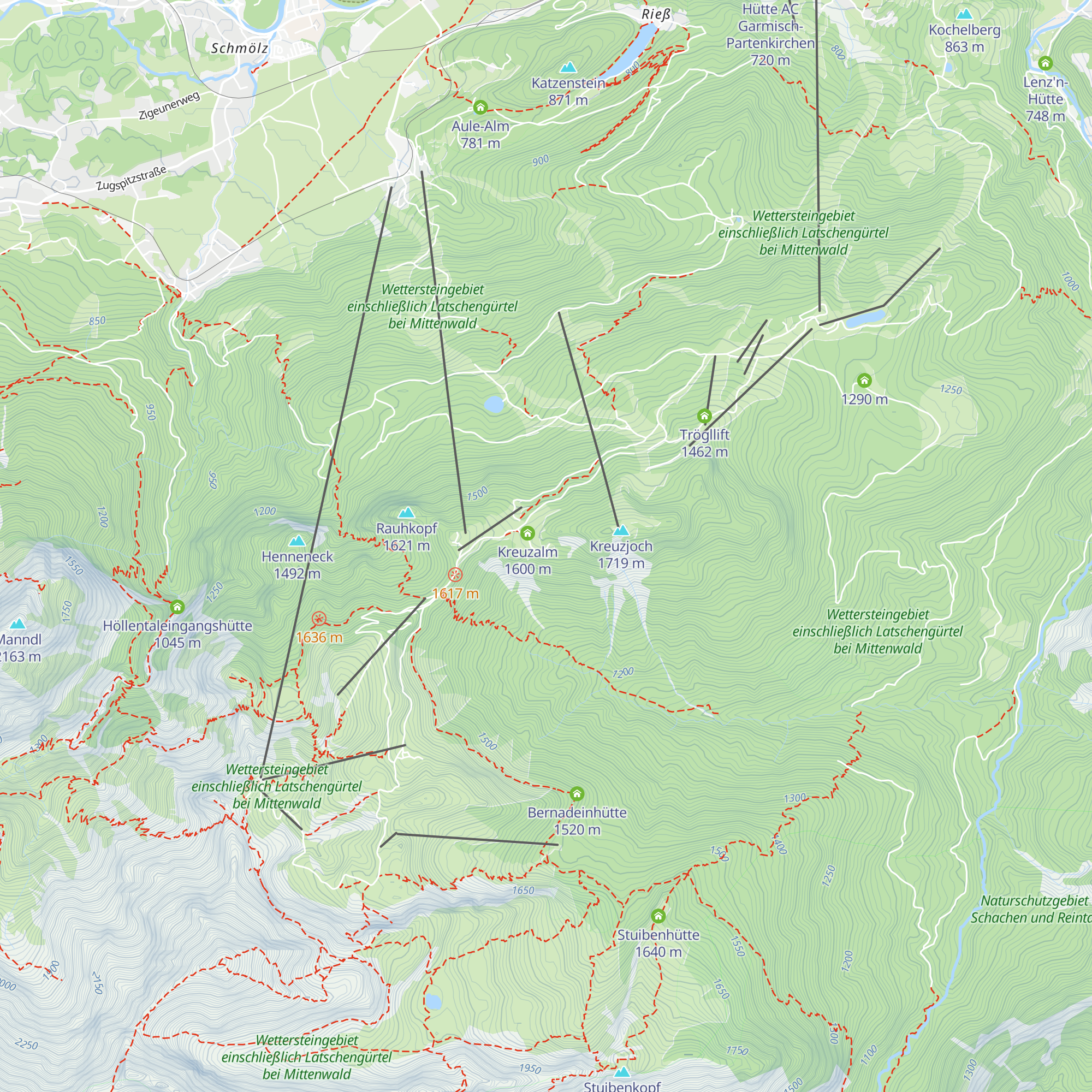 Kreuzjochhaus map