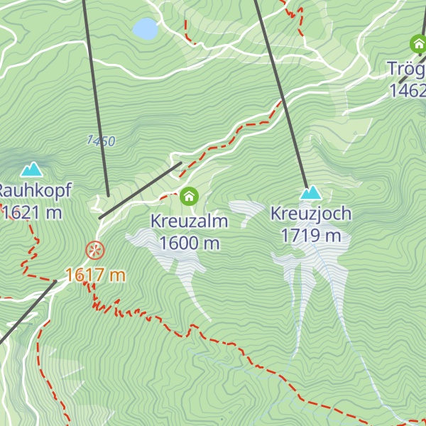 Map of Kreuzjochhaus