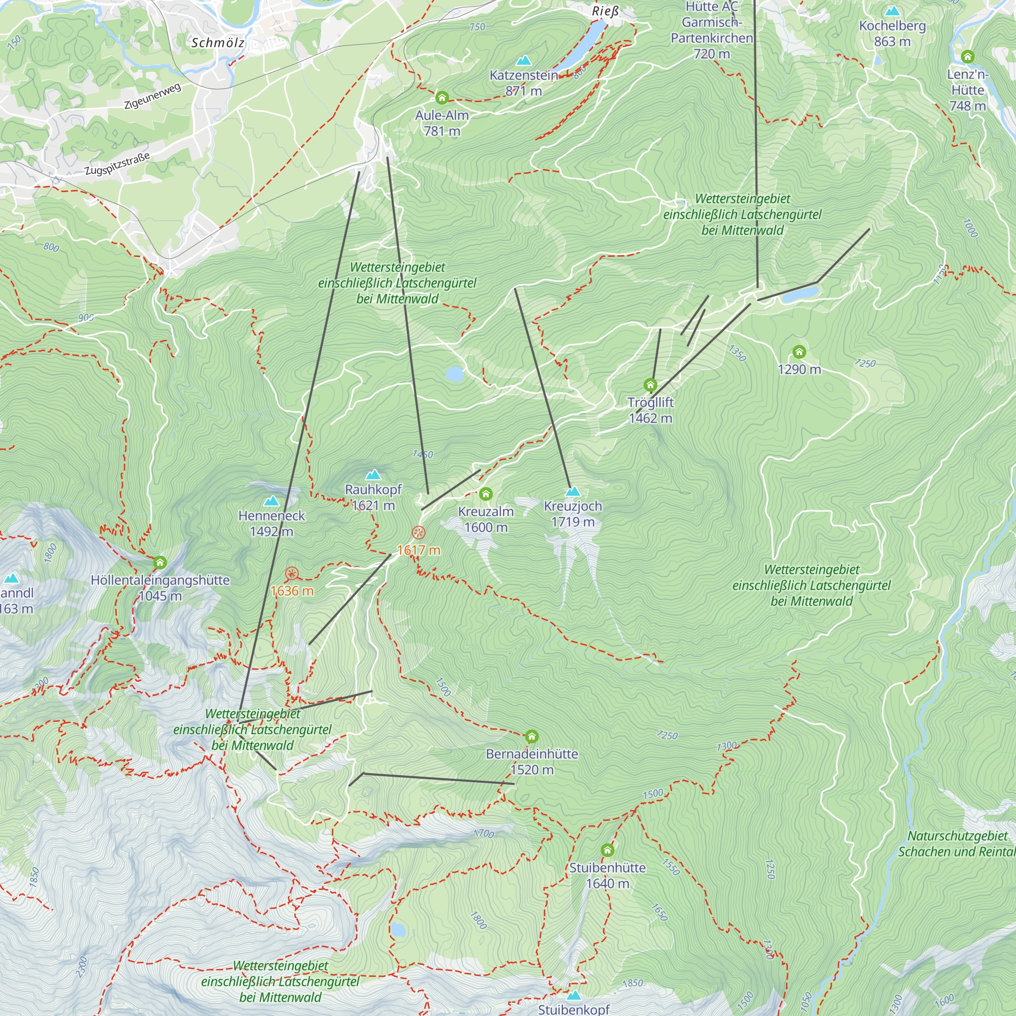 Barbarahütte map