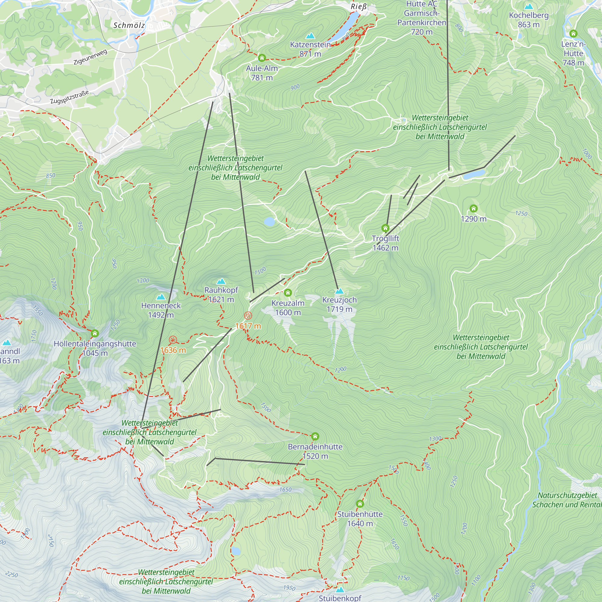 Barbarahütte map