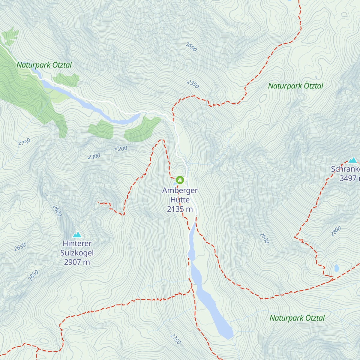 Amberger Hütte map