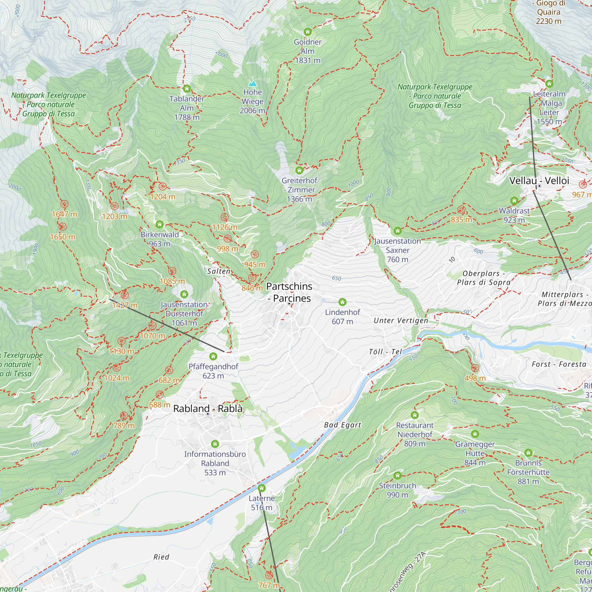 Tourismusbüro Partschins map