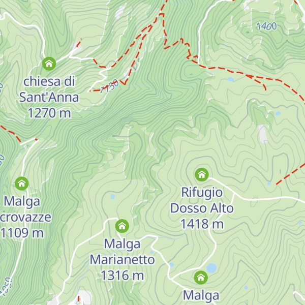 Map of Malga Pascoli