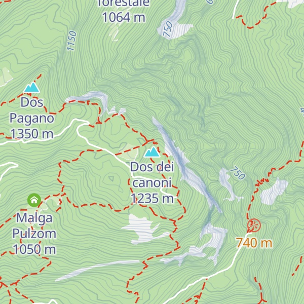 Map of Dos dei canoni