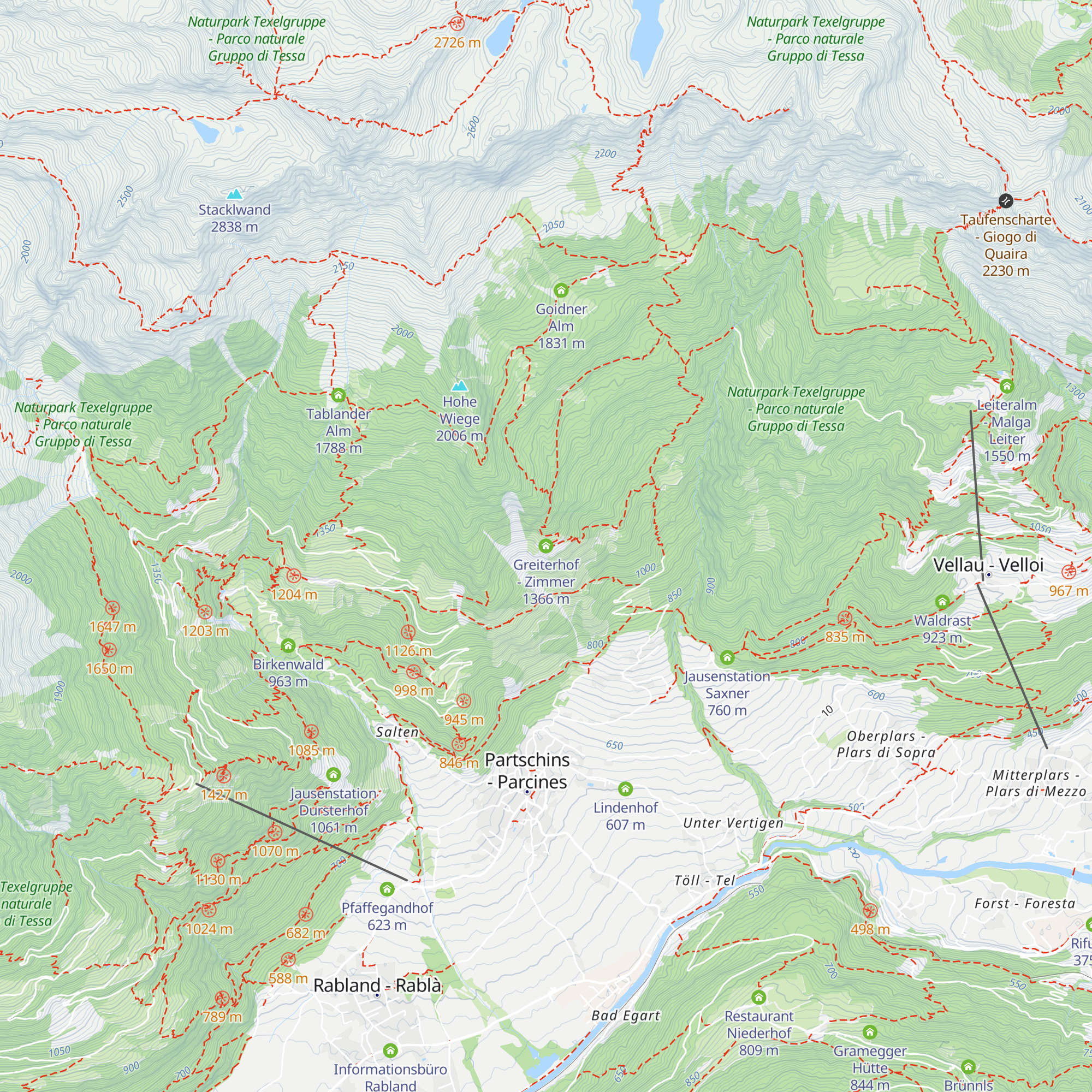 Greiterhof - Zimmer map