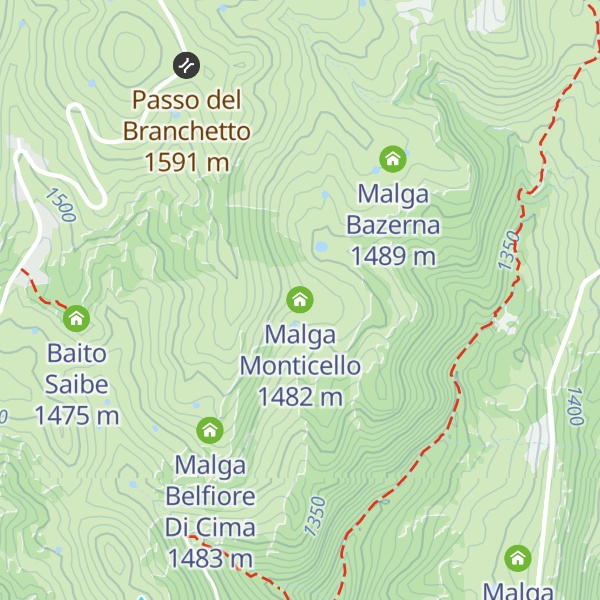Map of Malga Monticello