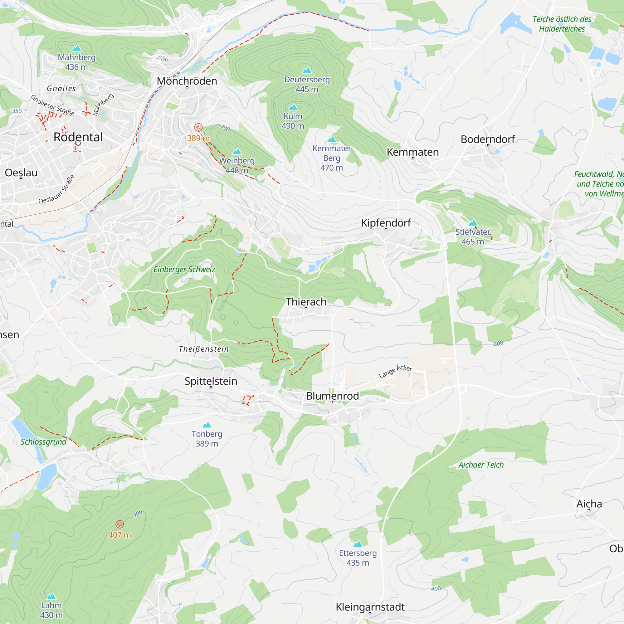 Thieracher Hütte map