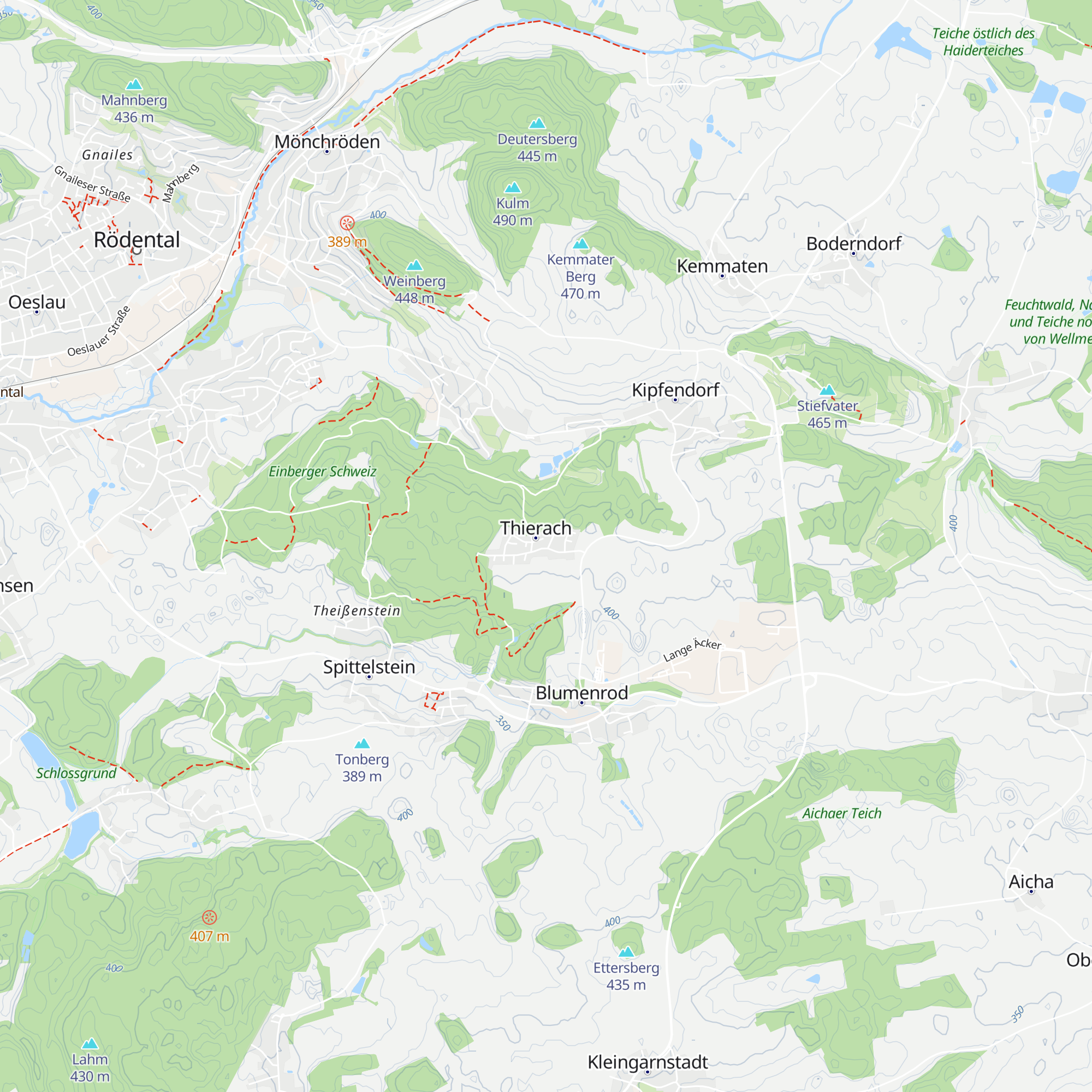 Thieracher Hütte map