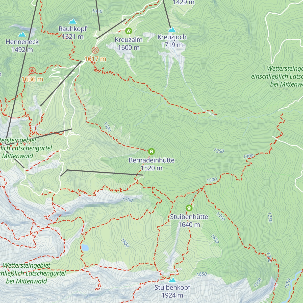 Bernadeinhütte map