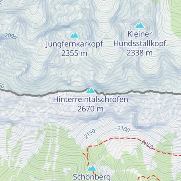 Map of Hinterreintalschrofen