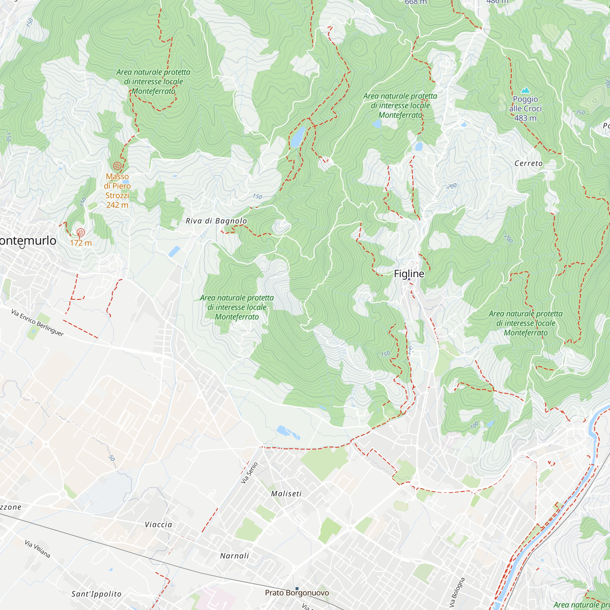 Bivacco del Monteferrato map
