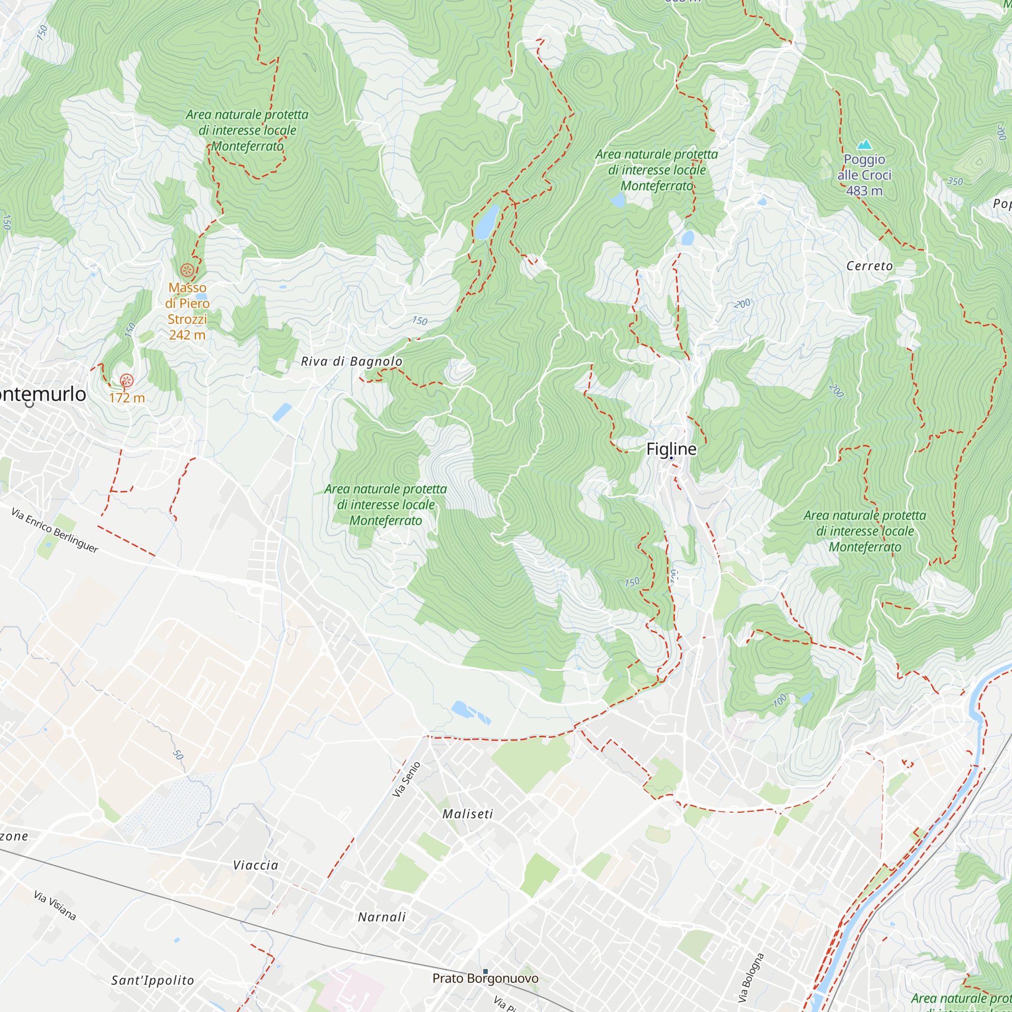 Bivacco del Monteferrato map