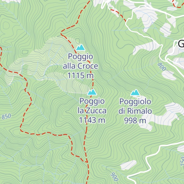 Map of Poggio la Zucca