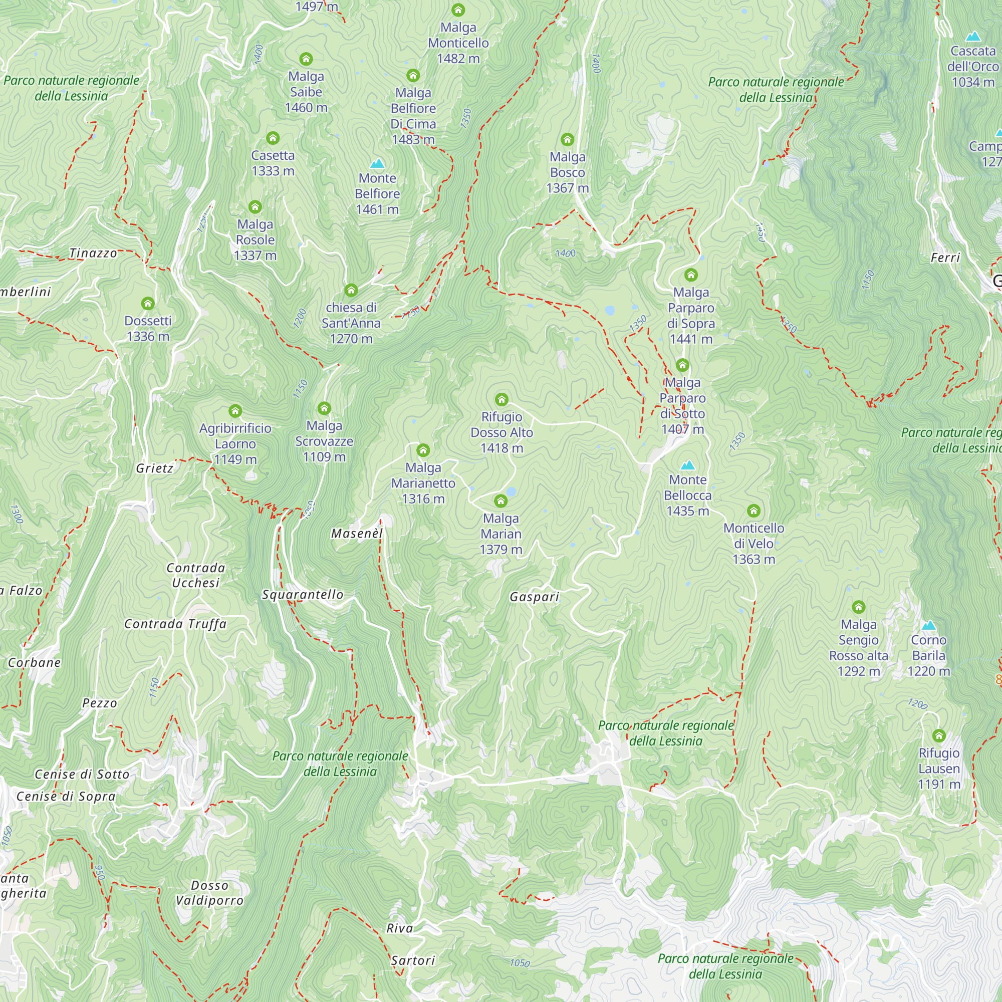 Malga Marian map