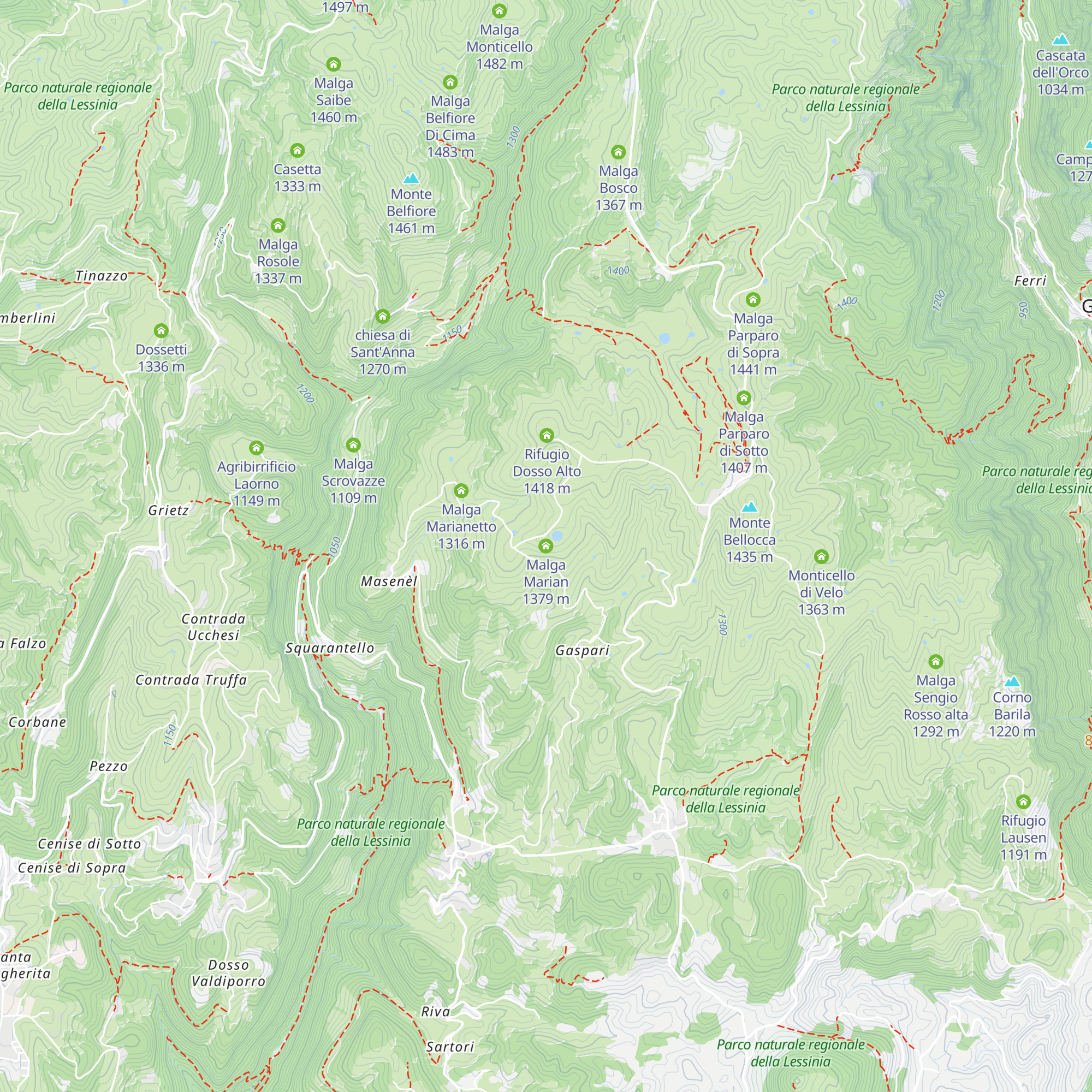 Malga Marian map