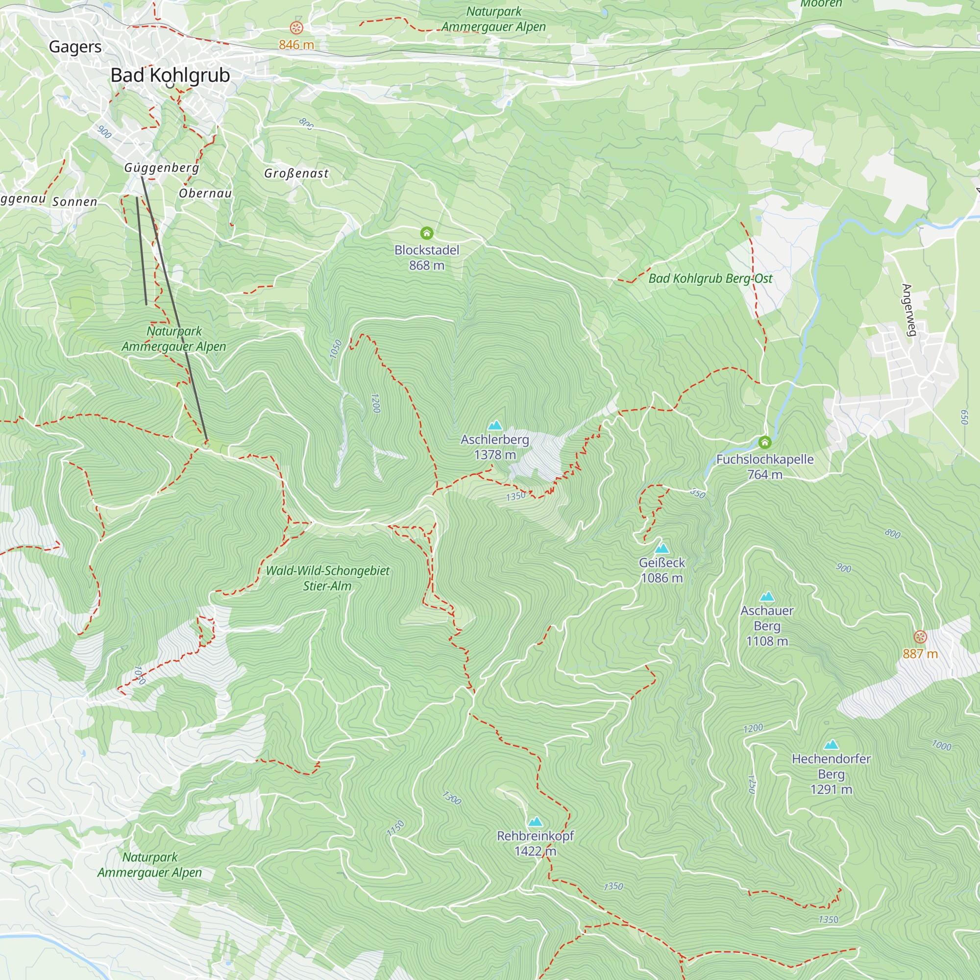 Riss-Diensthütte map