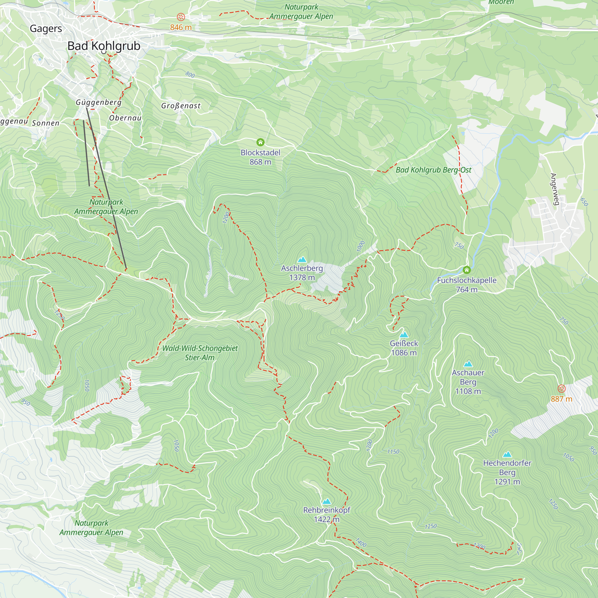 Riss-Diensthütte map