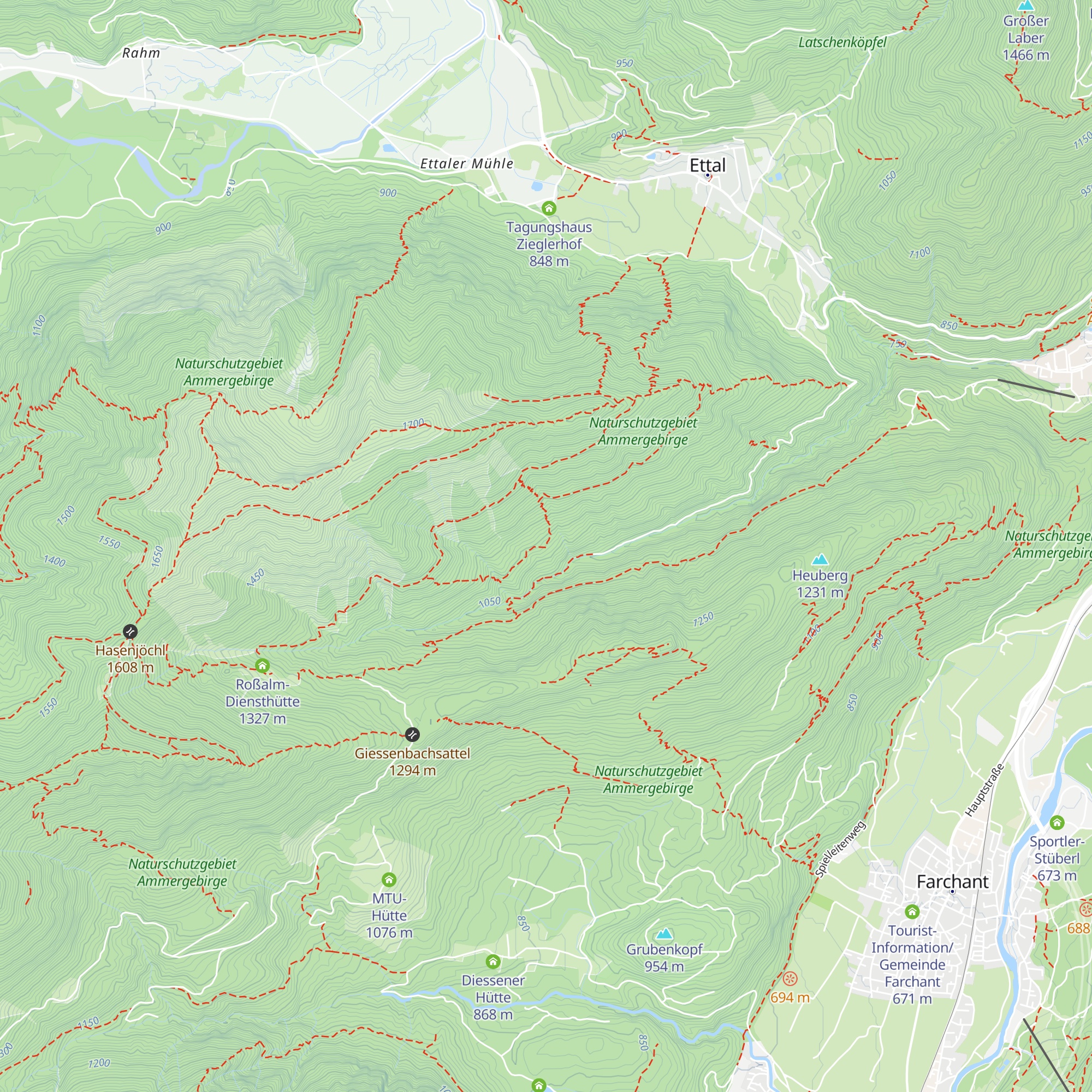 Forstdiensthütte Oberammergau map